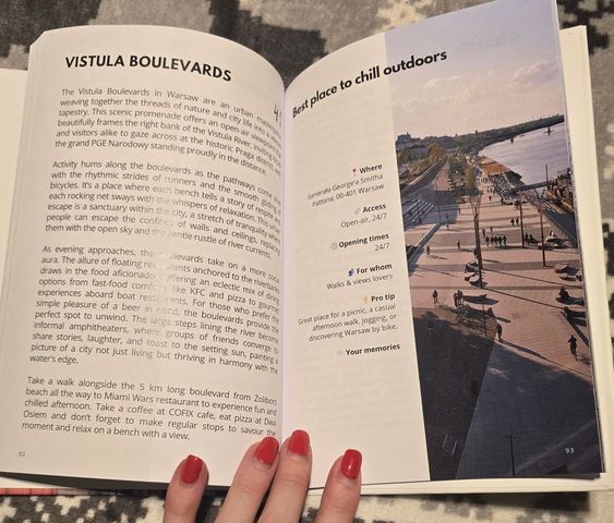 A spread of the book: Vistula Boulevards
